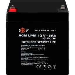 Акумулятор LogicPower AGM 12V (12V/5Ah/60Wh) (3861) [109907] - мініатюра 2