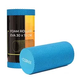 Массажный ролик Cornix EVA+ 30 x 15 см (валик, роллер) XR-0301 Blue