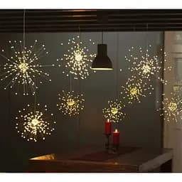 Светодиодная гирлянда Феерверк Firework автономная 150LED, длина нити 26см с пультом
