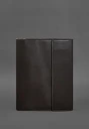 Шкіряна папка для документів "Сімейна" на сегрегаторі з файлами А4 темно-коричнева