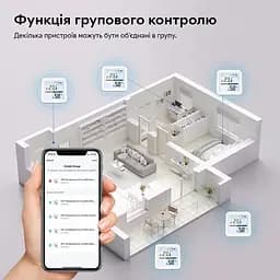 Розумний Wi-Fi датчик температури та вологості повітря Tuya SmartLife з підсвічуванням wifi термометр гігрометр White - мініатюра 8