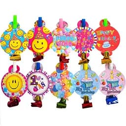 Свистулька праздничная С Днем Рождения к детским торжествам, 6 шт.