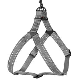 Шлея для собак Barksi Active світловідбивна (обхват грудей 40-53 см ширина 1.6 см) сіра