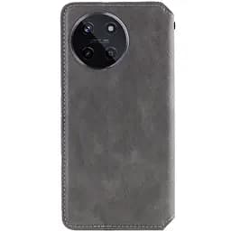 Шкіряний чохол-книжка Getman Cubic PU для Realme 11 4G Сірий - мініатюра 6