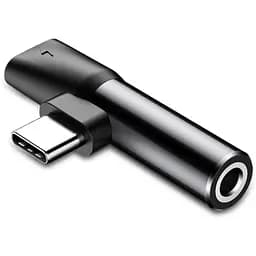 Кабель-переходник Baseus L41 Type-C input for Type-C female connectors+3.5 мм female черный