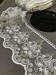 Мереживо Петек біло-кавове