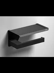 Тримач туалетного паперу з полицею Sonia S-Cube 176373 Чорний - мініатюра 2