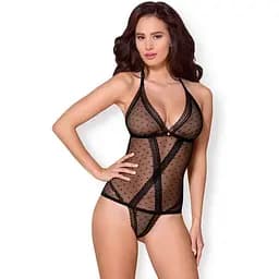 Сексуальное боди Obsessive 876-TED-1 S/M черный