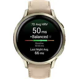 Смарт-годинник Garmin Venu 4 41 мм Lunar Gold with Light Sand Leather Band [010-03013-03] [153834] - мініатюра 3