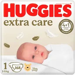 Подгузники Huggies Extra Care M-Pack 1 (2-5 кг) 168 шт.