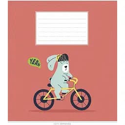 Зошит учнівський Школярик Cute copybook, в косу лінію, 12 аркушів, ВД-лак, 30 шт. (012-3212C) - мініатюра 5
