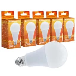 Набор: Лампа светодиодная Євросвітло A-20-4200-27, 20 Вт 4200К Е27 5 шт. (000059777)