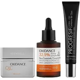 Набор для лица Keenwell Oxidance Молодость и сияние кожи: дневной крем + сыворотка + гель для глаз