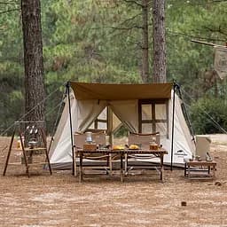Намет Naturehike CNH22ZP029 з навісом світлий коричневий - мініатюра 4