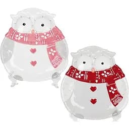 Набор BonaDi 4 керамические тарелки Совушкин Уют 17,2х15,8х3,2 см kuh0007116