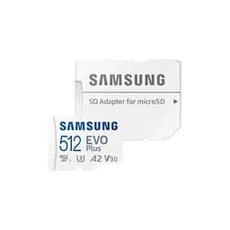 Карта пам'яті Samsung 512 GB microSDXC Class 10 UHS-I U3 V30 A2 EVO Plus+SD Adapte (MB-MC512SA/EU) - мініатюра 5
