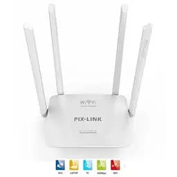 WI-FI роутер маршрутизатор Pix-Link LV-WR08 4 антени White (16172) - мініатюра 5