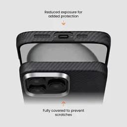Карбоновий чохол Pitaka Ultra-Slim Case Black/Grey Twill для iPhone 16 Pro Max (KI1601PMA) - мініатюра 4