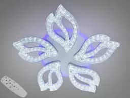 Сучасна LED-люстра Diasha 25100/5WH LED 3color біла 80 Вт з пультом і димером