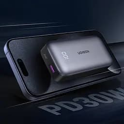 Зовнішній акумулятор - скозна зарядка 2-стороння Ugreen PB501 10000mAh 30W Two-way білий - мініатюра 2