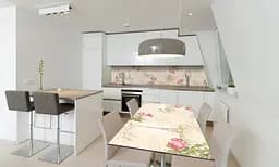 Наклейка на стіл Згадка ПВХ плівка для меблів троянди башта колізей Бежевий 60х120 см Happy Pocket Z180855