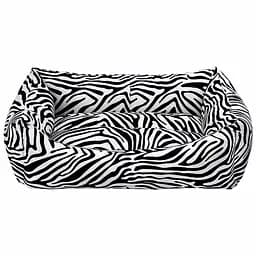 Диван для тварин Milord Makaron прямокутний з бортиками розмір L зебра (VR06//0830)