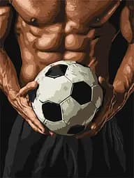 Набір для розпису по номерах Торс футболіста, Ideyka, 30x40 см, КНО8627