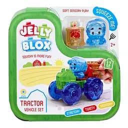 Дитячий сенсорний конструктор Jelly Blox Барвистий трактор 932945, 12 деталей