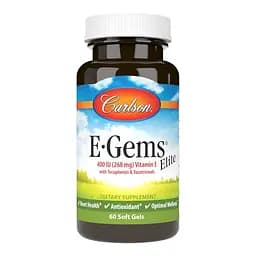 Вітаміни та мінерали Carlson Labs E-Gems Plus 400 IU, 60 капсул