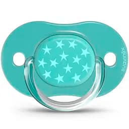 Пустышка силиконовая Suavinex Basics, симметрическая, 6-18 мес., зеленый, 2 шт. (307640/1)