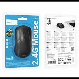 Миша комп’ютерна бездротова HOCO GM42, Bluetooth 5.2 та 2.4G, DPI 800 1200 1600, чорна - мініатюра 4