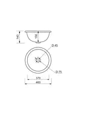 Раковина Adamant Moon Ø46 см white 000000325, Білий - мініатюра 3