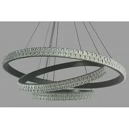 Підвісна люстра LED у вітальню Linisoln 1956-80*60*40 BK метал, акрил, LED-стрічка, 80*60*40 см, потужність 140 Вт - мініатюра 2