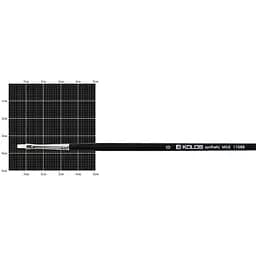 Пензель синтетика плоска Milk 1108B №0 довга ручка Kolos [CD]