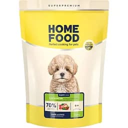 Сухий корм для цуценят дрібних порід Home Food Puppy Mini ягнятина та рис 1.6 кг
