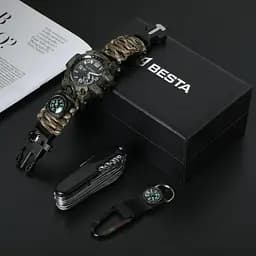 Чоловічий наручний годинник Besta Box Military Set з компасом + подарунковий набір - мініатюра 6