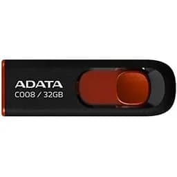 USB флеш накопичувач ADATA 32Gb C008 black+red (AC008-32G-RKD)