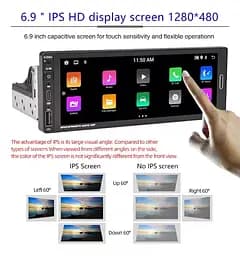 Універсальна магнітола 1din-6.9 з підтримкою Android 12 та Carplay XPRO 4+64GB (42456-6288A64_3223) - мініатюра 6