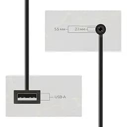Wi-Fi без світла. Кабель живлення для WIFI роутера USB - DC 5.5x2.1 9V 0.8 м - мініатюра 3