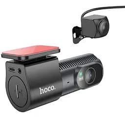 Відеореєстратор Hoco DV8 2K Display Hidden Driving Recorder (with rear camera) Black