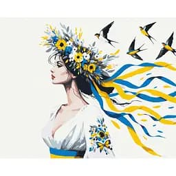 Картина за номерами на підрамнику Brushme Вітер свободи Анна Грицюк