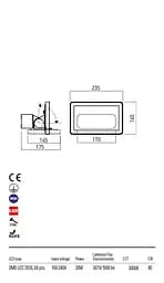 Прожектор FLUX PR LED 30W IP65 DG 3000K (5.1.2) Redo 90243 - мініатюра 3
