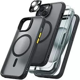 Чохол із захистом на камеру + захисне скло ESR Classic Pro Case (HaloLock) Set Frosted Black для iPhone 15 (1A7210103)
