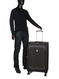 Валіза Гігант (XL) тканинна Airtex Worldline Tirana 608 на 4 колесах 75x46x28см 100л Сірий - мініатюра 10