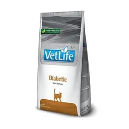 Сухий лікувальний корм Farmina Vet Life Diabetic для котів, контроль рівня глюкози в крові при цукровому діабеті, 400 г
