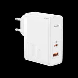 Сетевое зарядное устройство для Baseus GaN5 Pro 2 порта, USB + Type-C 100W Белый (CCGP090202)