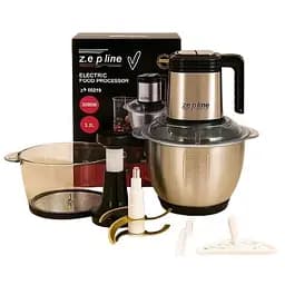 Подрібнювач кухонний Zepline ZP-00219 комплект з 2 чашами скло та металева 3.2 л чоппер 3000 Вт