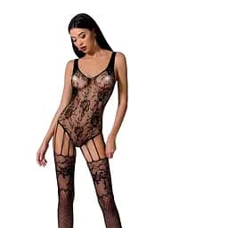 Ажурний бодістокінг з імітацією панчіх Passion BS074 Black