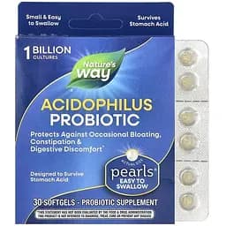 Пробіотик Nature's Way Acidophilus Probiotic 30 м'яких капсул
