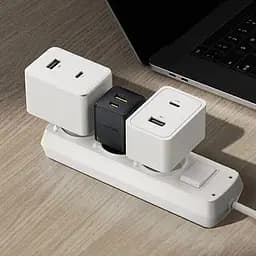 Мережевий зарядний пристрій швидкісний блок живлення Baseus Palm Fast Charger C+U 30W черный (P1011160A113-00) - мініатюра 8
